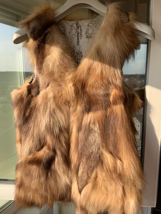 Vesta din blana naturala de vulpe