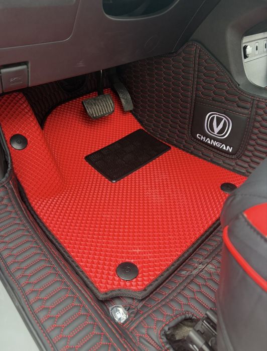 5D Коврики с порогами для Changan CS55 Plus (полики ЭКОкожа + EVA)