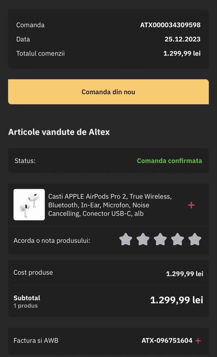 Casti AirPods Pro 2 cu magsafe