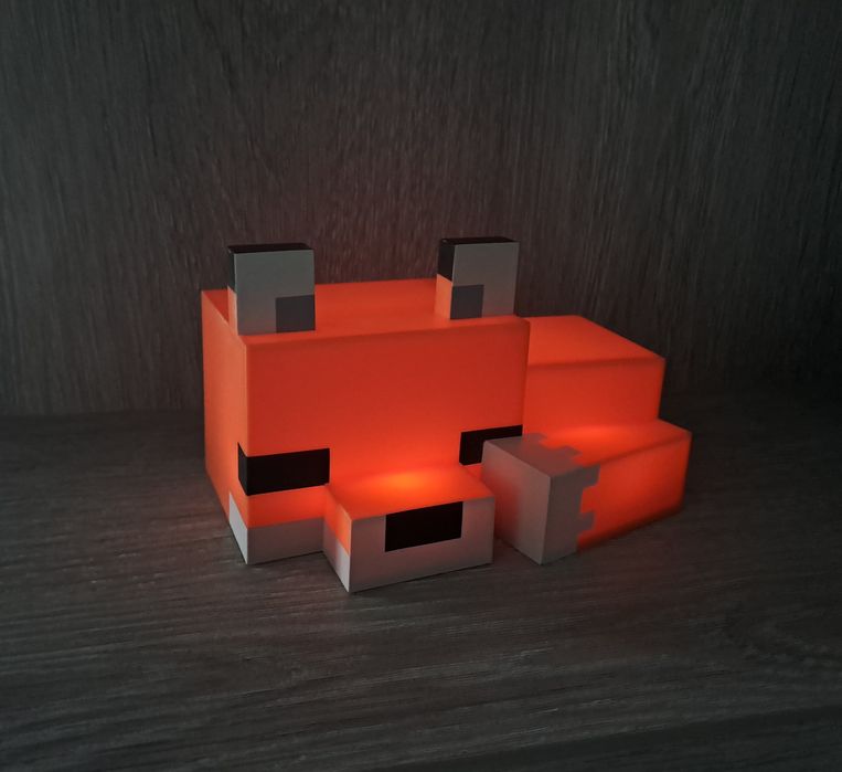 Lampa de noapte pentru copii - vulpe Minecraft