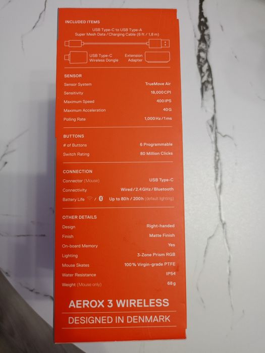 Vând Mouse Gaming Steelseries Wireless Aerox 3 Edition Onix 18000 dpi