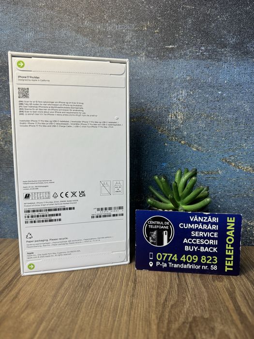 Iphone 17 Pro Max/256Gb/Garantie 2Ani Centrul de Telefoane/Rate
