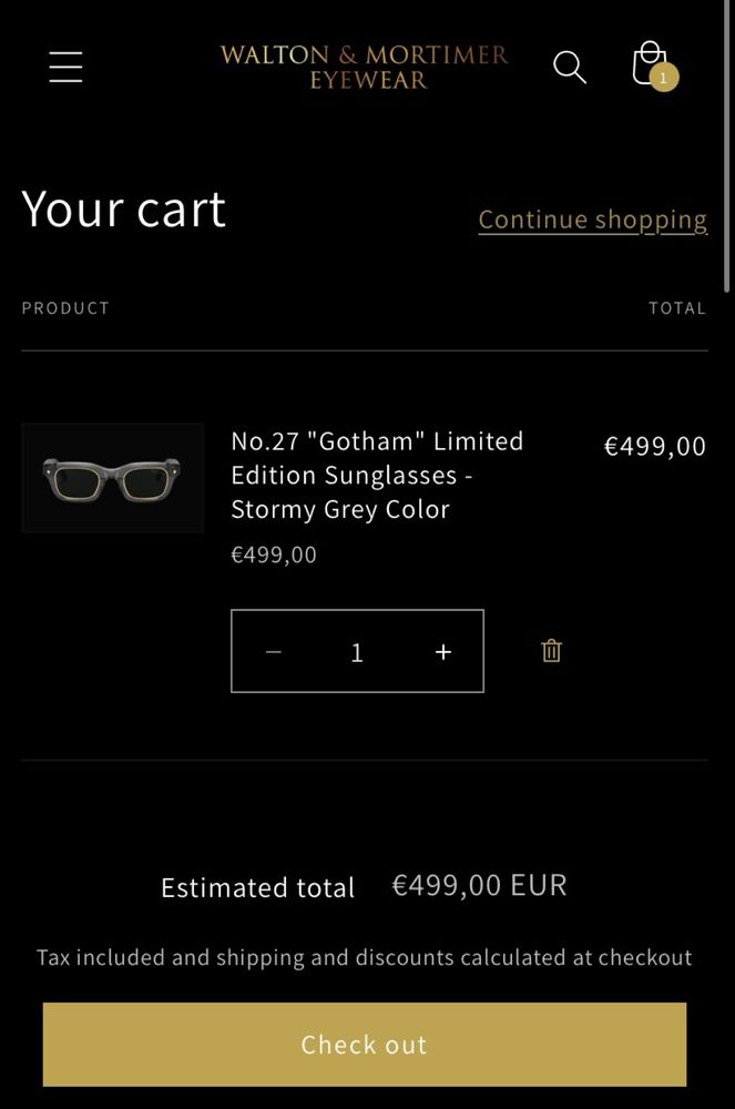 Walton & Mortimer No.27 “Gotham” Limited Edition Sunglasses
