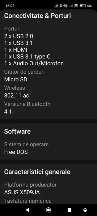 Laptop Asus x509JA i3