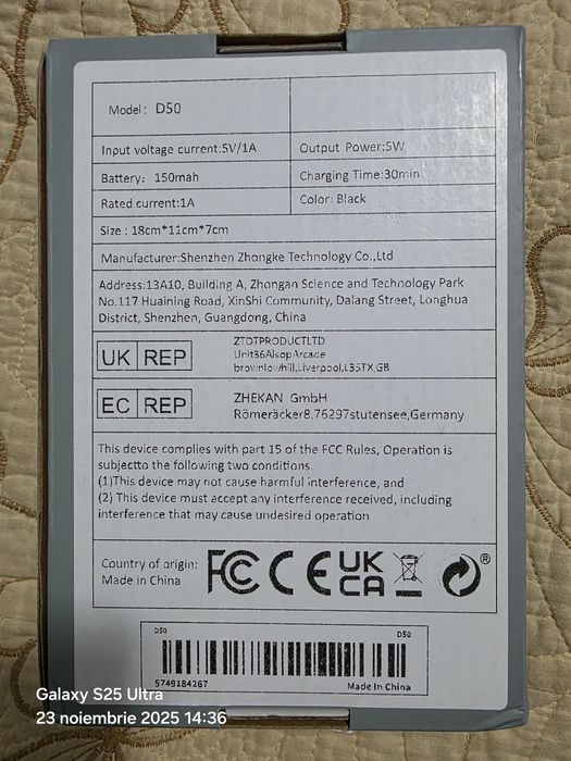 Camera auto dubla Dash Cam model D50 noua