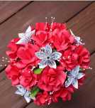 Buchet mireasa flori hartie