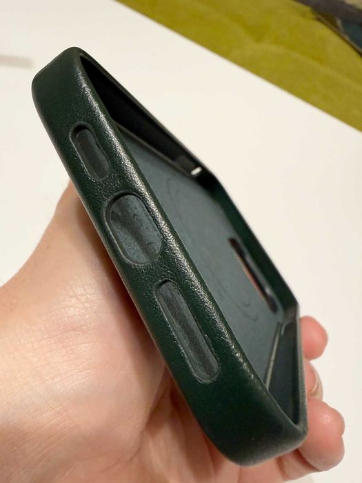 Husa Apple Piele Forest Green - pentru iPhone 14 Pro Max