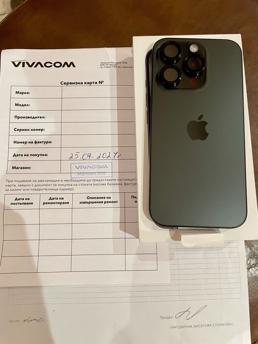 iPhone 15 Pro 128 GB – в гаранция  90 % батерия, идеално състояние