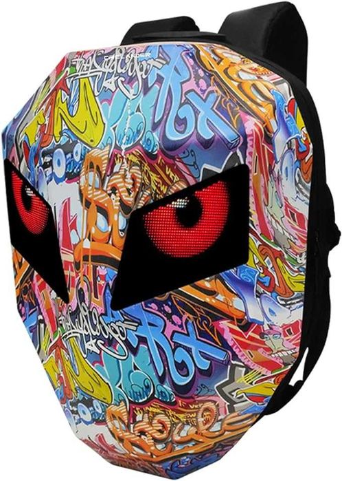 Rucsac / Ghiozdan Moto rigid cu Led Impermeabil Devil Eyes