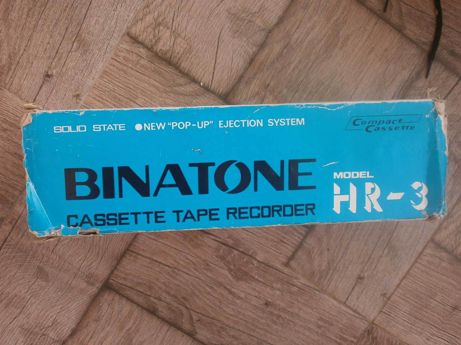 МИНТ Чисто Нов Малък Ретро Касетофон Binatone hr-3 от 70те