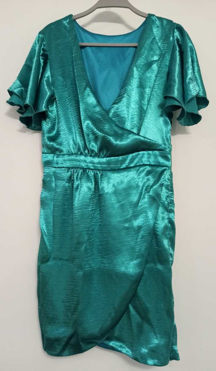 Rochie petrecuta de satin lucios, Mexton