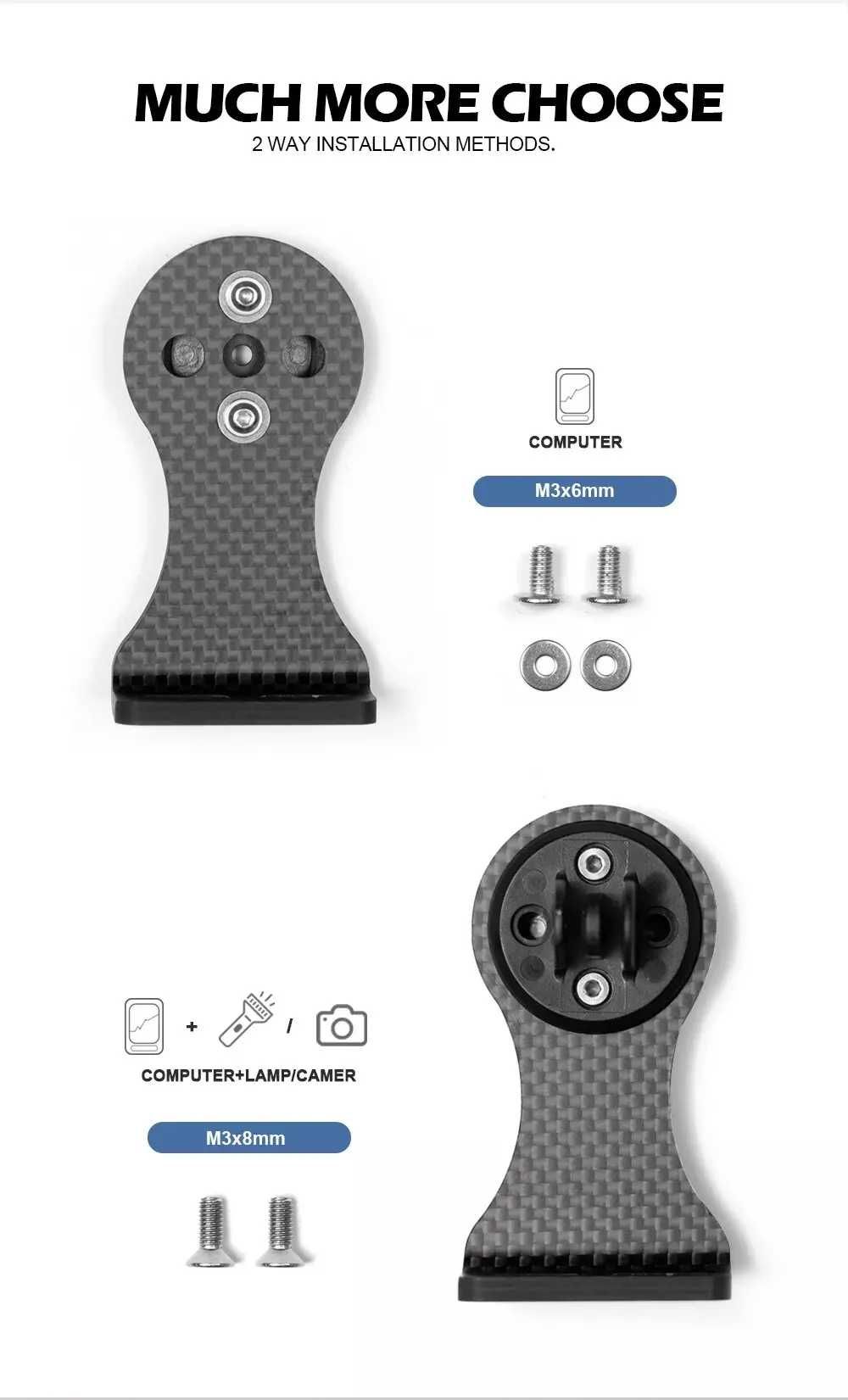 OGEVKIN suport pipa ghidon bicicleta computer Garmin Bryton carbon