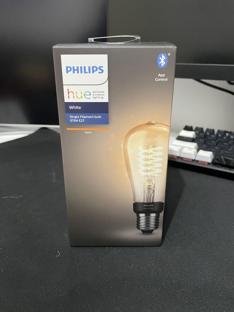 Bec LED dimabil Philips Hue WHITE FILAMENT ST64 E27/7W/230V 2100K