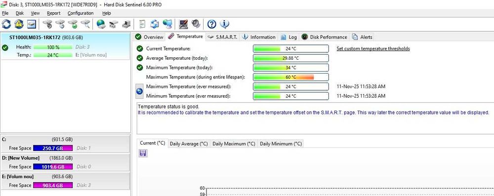 Hard disk laptop Seagate 1TB, SATA3, 5400RPM, 128MB ST1000LM035, 2.5"