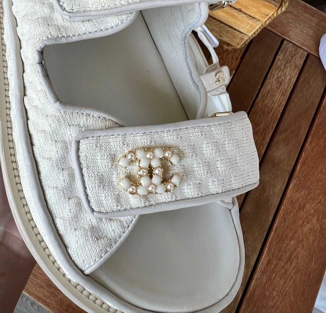 Chanel canvas sandal,дамски летни сандали
