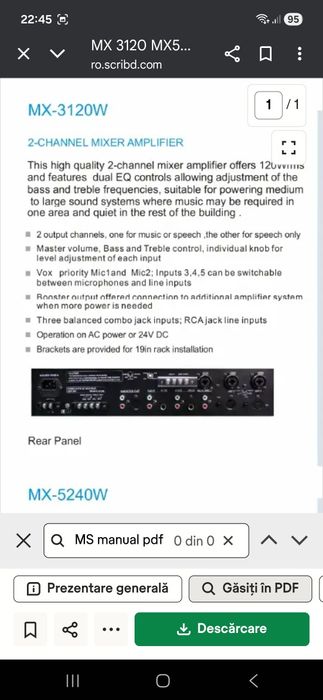 Mixer profesional MX-3120 cu multe functii aux/mixte ...cititi