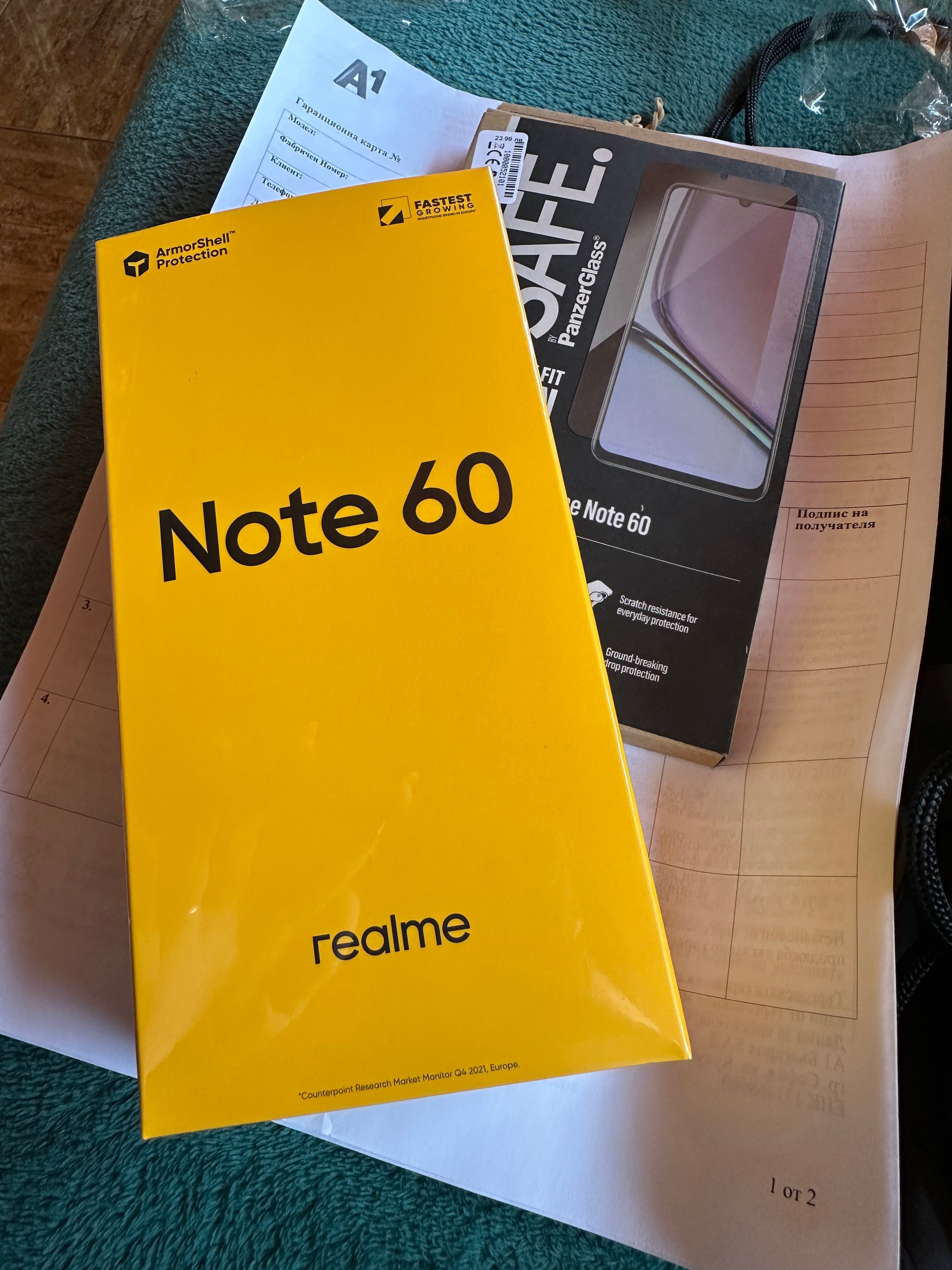 Нов Realme Note 60 с 3г гаранция и подарък протектор