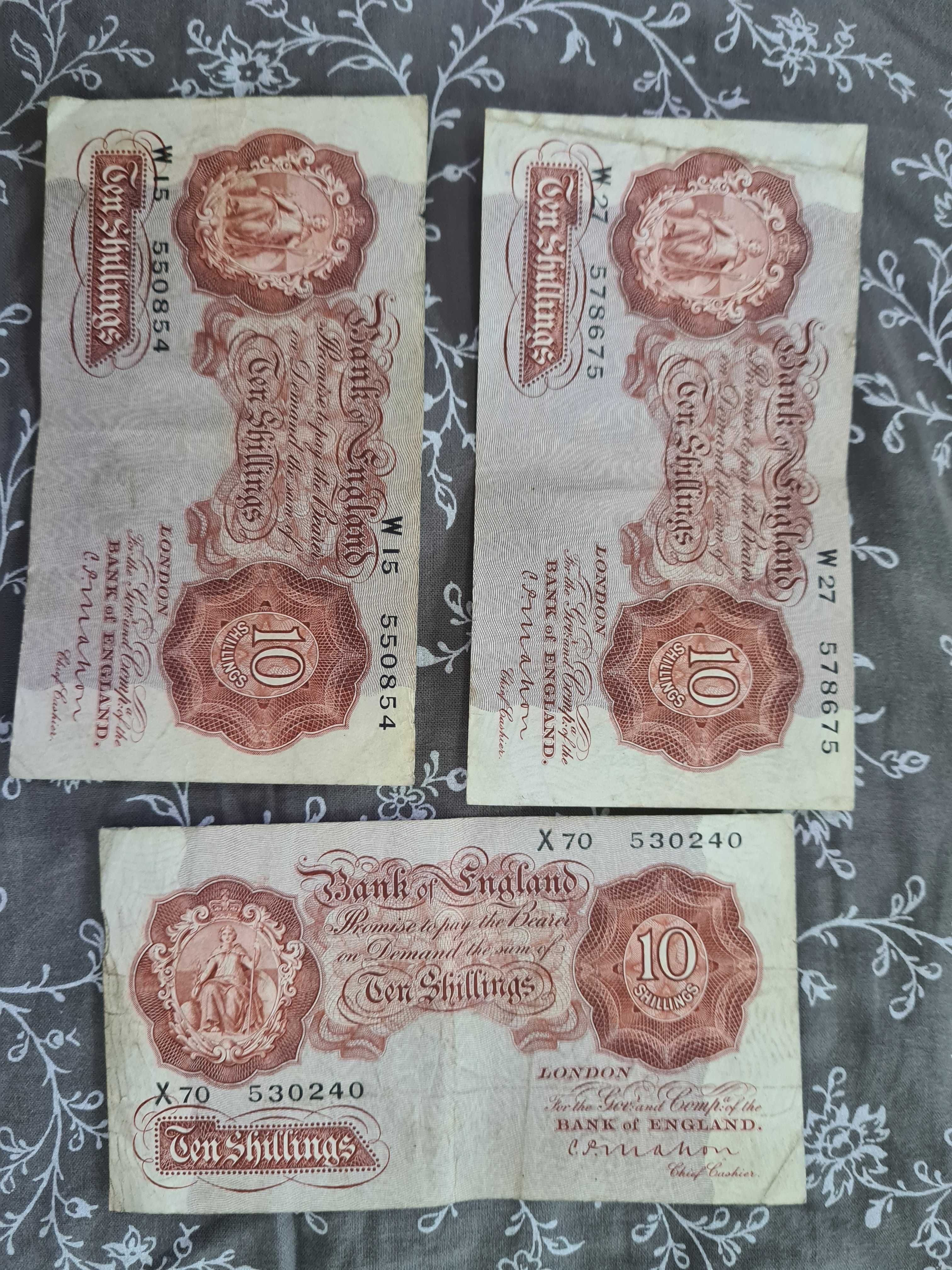 Bancnotă 10 shillings 1930 / original / stare f buna /preț fix