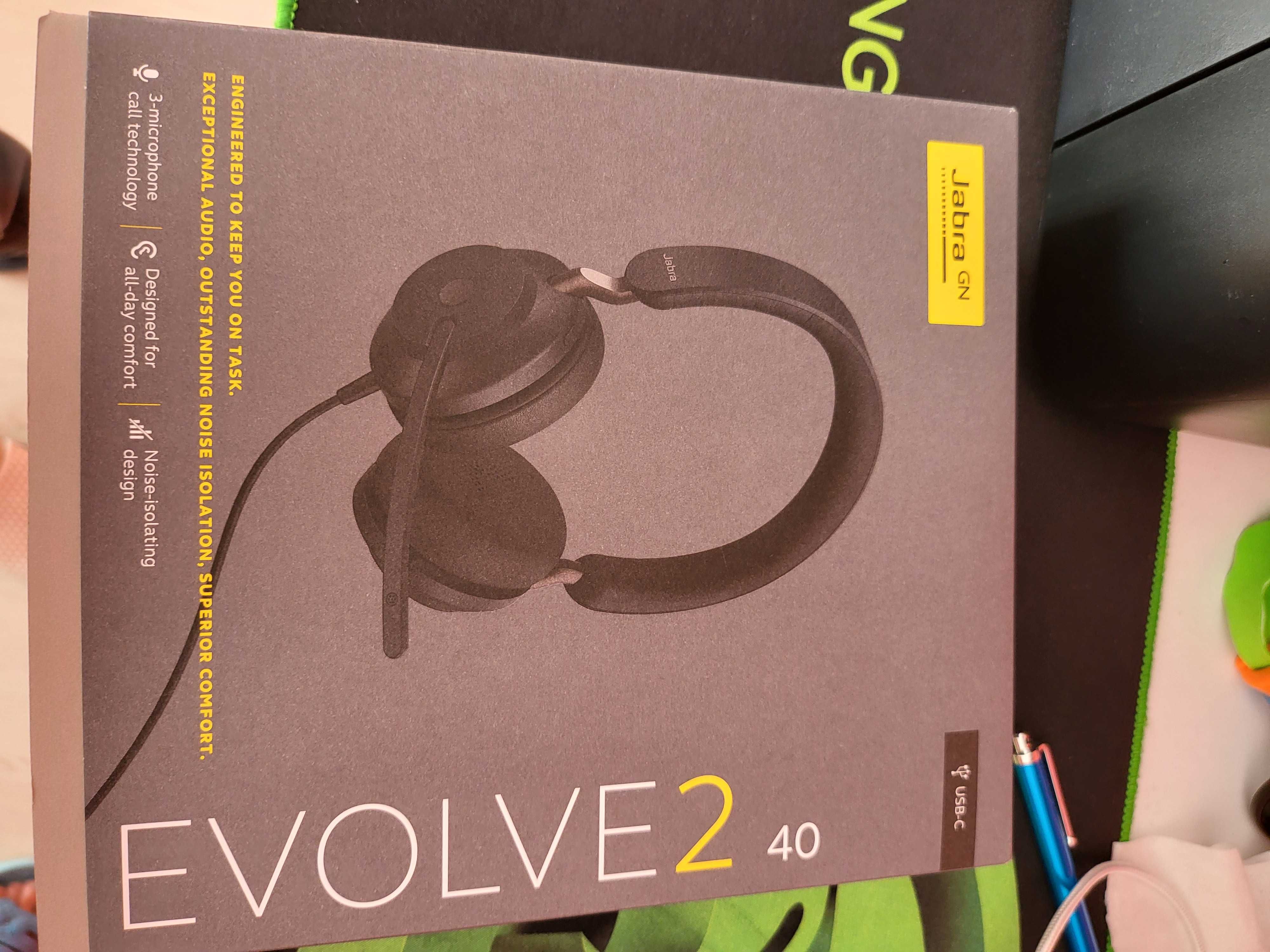 Casti cu microfon, Jabra Evolve2 40, USB-C, UC Stereo