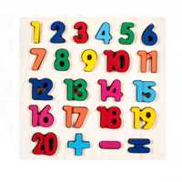 Puzzle educativ Numere si simboluri, 23 piese 28x27.5cm