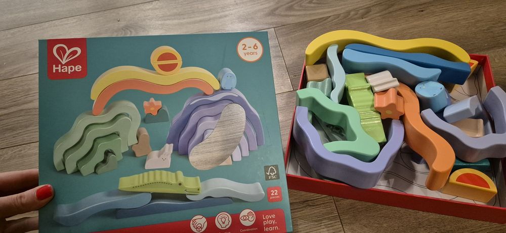 Vand set de constructie  din lemn, Hape, produs nou