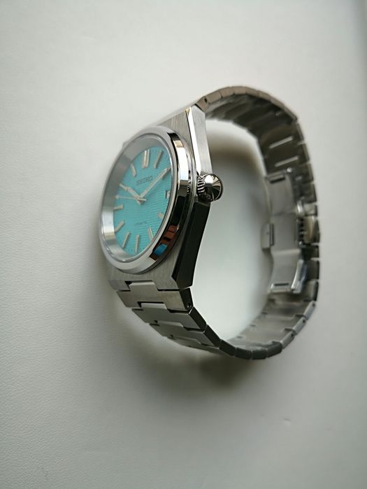 Ceas automatic Seiko Mod Tiffany Blue 40mm bratara metalica integrata