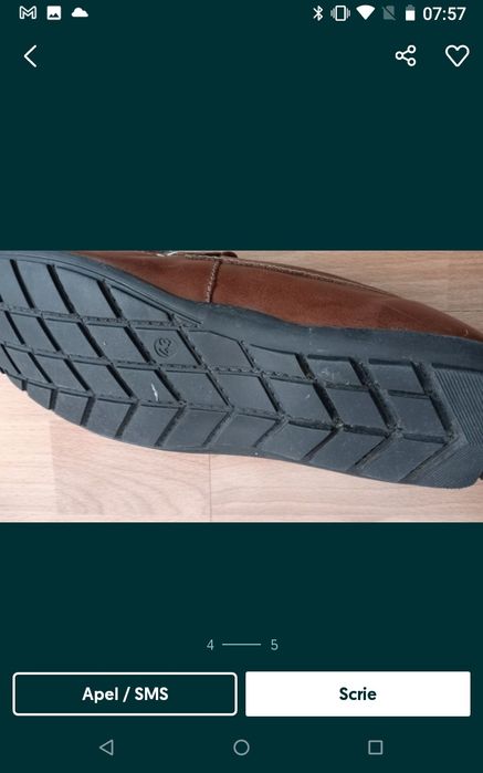 Mocasini piele Naturala Anglia.Pat Calvin Noi!