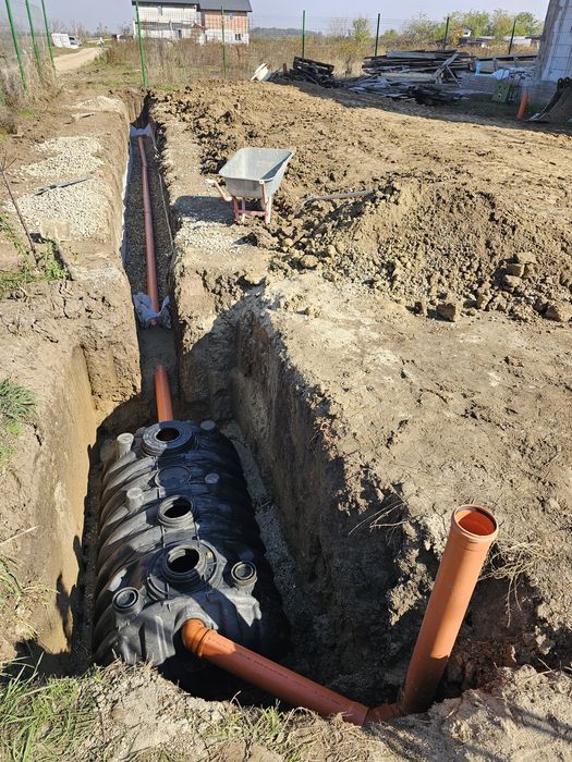 Buldoexcavator de inchiriat, nisip, pietris, frezat, pamant