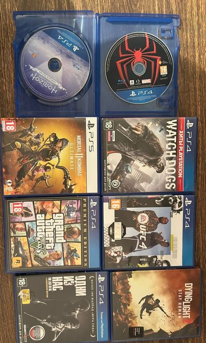 Продам или обменяю диски на playstation 4-5