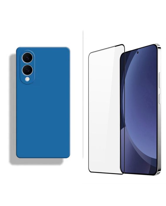 Samsung  S25 EDGE - Husa Simplity Color Case si Folie Sticla Curbata