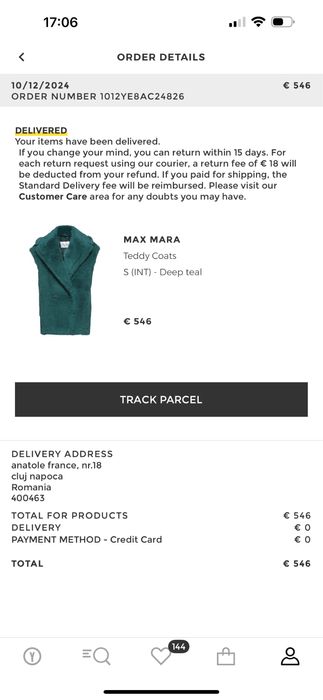 Vesta superba MAX MARA teddy bear