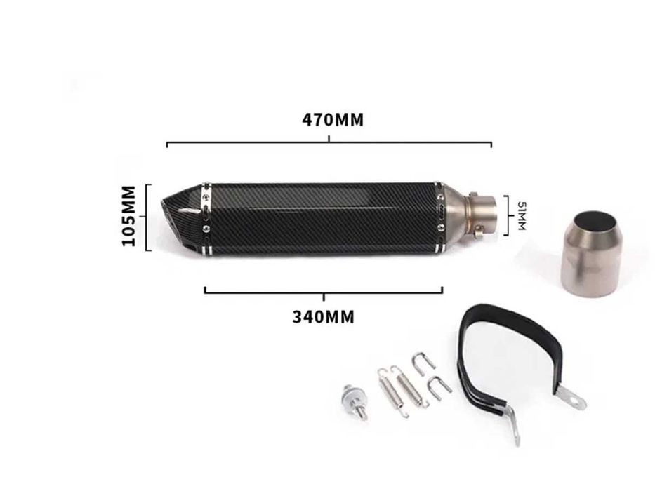 Toba Sport Moto ATV Evacuare Finala Tip Akrapavic Tobe Carbon Ornament