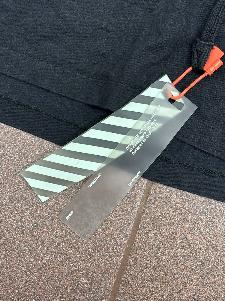 Оригинално супер рядко off white double tee hoodie virgil abloh 2020