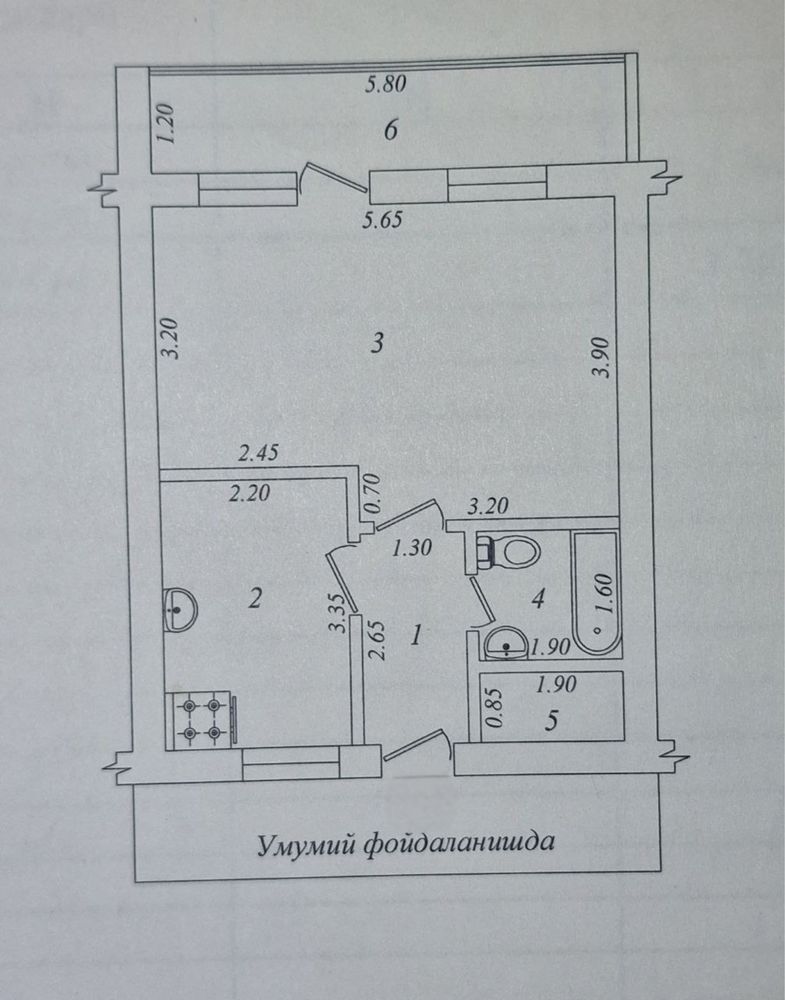 Юнусабад Шахристанский 1/3/4 Галерейка 42м2 Кирпич, Срочно!