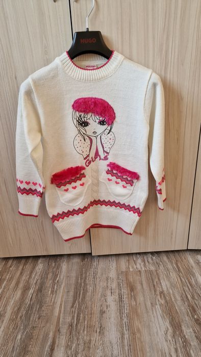Детска блуза пуловер като туника малко