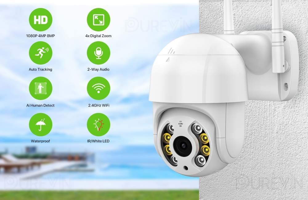 8 mp. wifi UHD камера PTZ