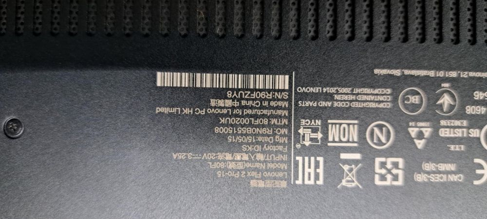 Laptop Lenovo flex 2 pro 15 pentru piese