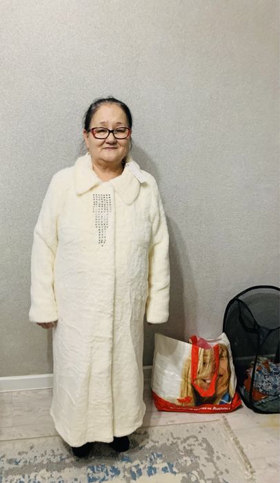 Эко шуба длинная, теплая