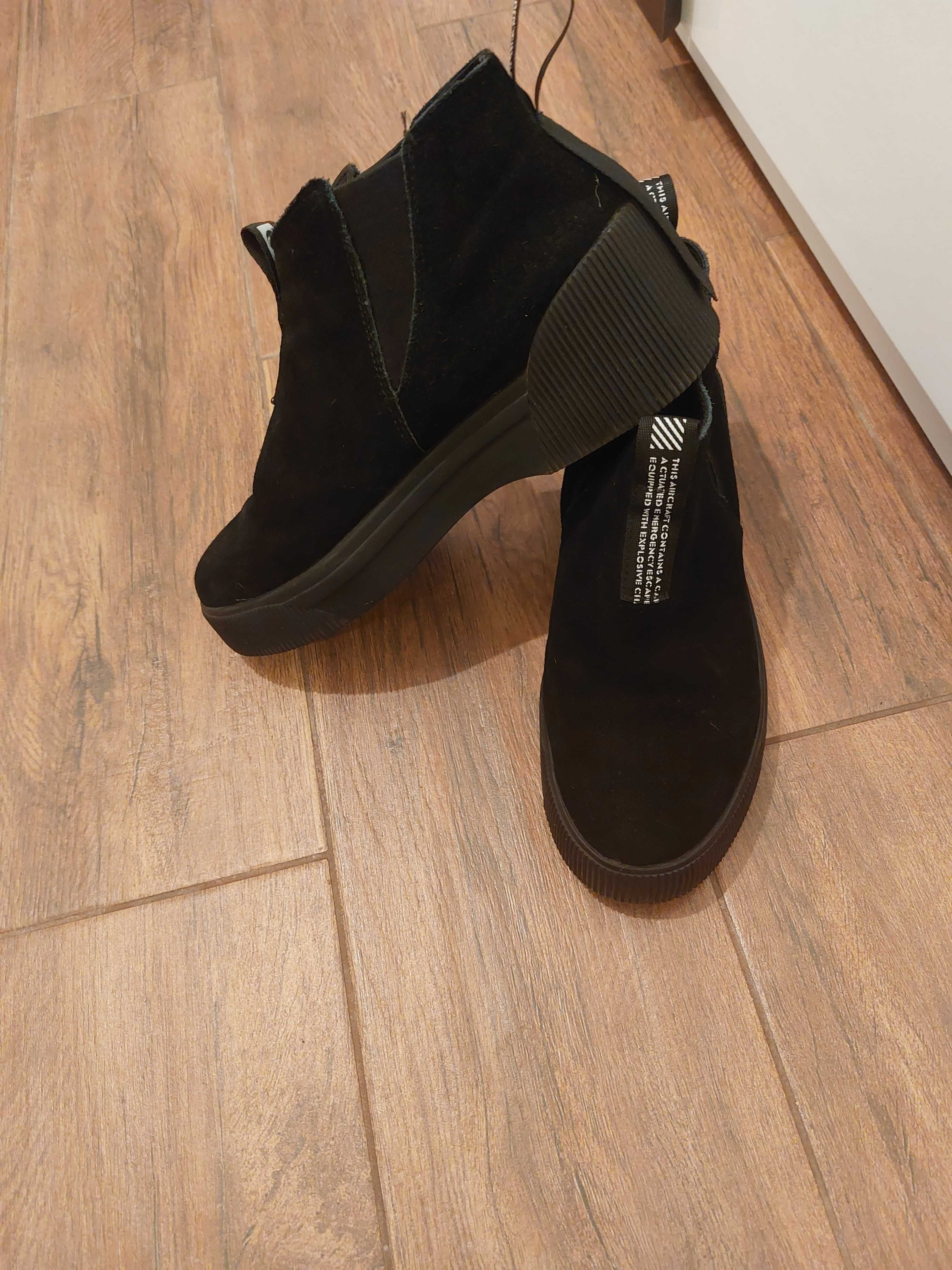 Botine ghete slip on piele 38