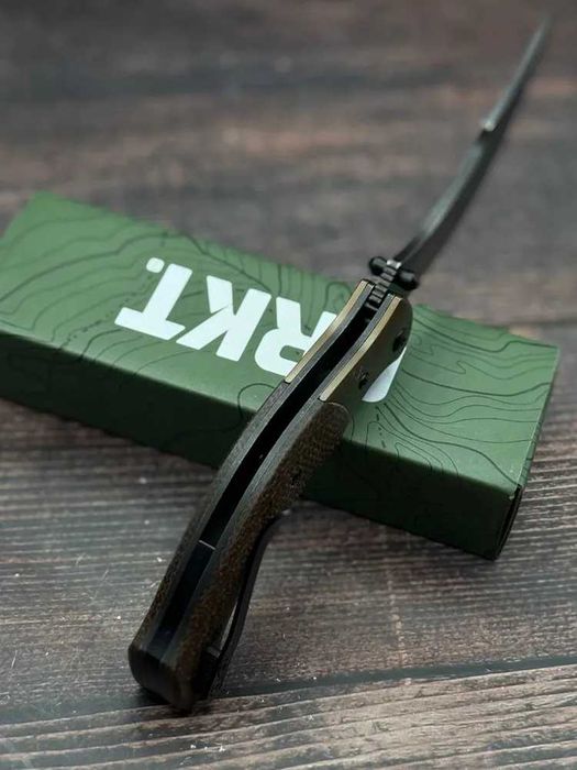 Cutit pliabil Briceag CRKT Ritual Compact Micarta CR-7465, Stil Persan