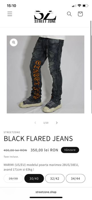 Blugi STREETZONE Black Flared