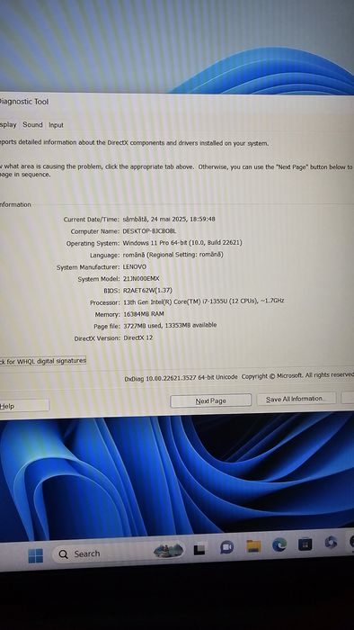 Lenovo Thinkpad E 16 Intel i.7 1355U(13 th Gen)