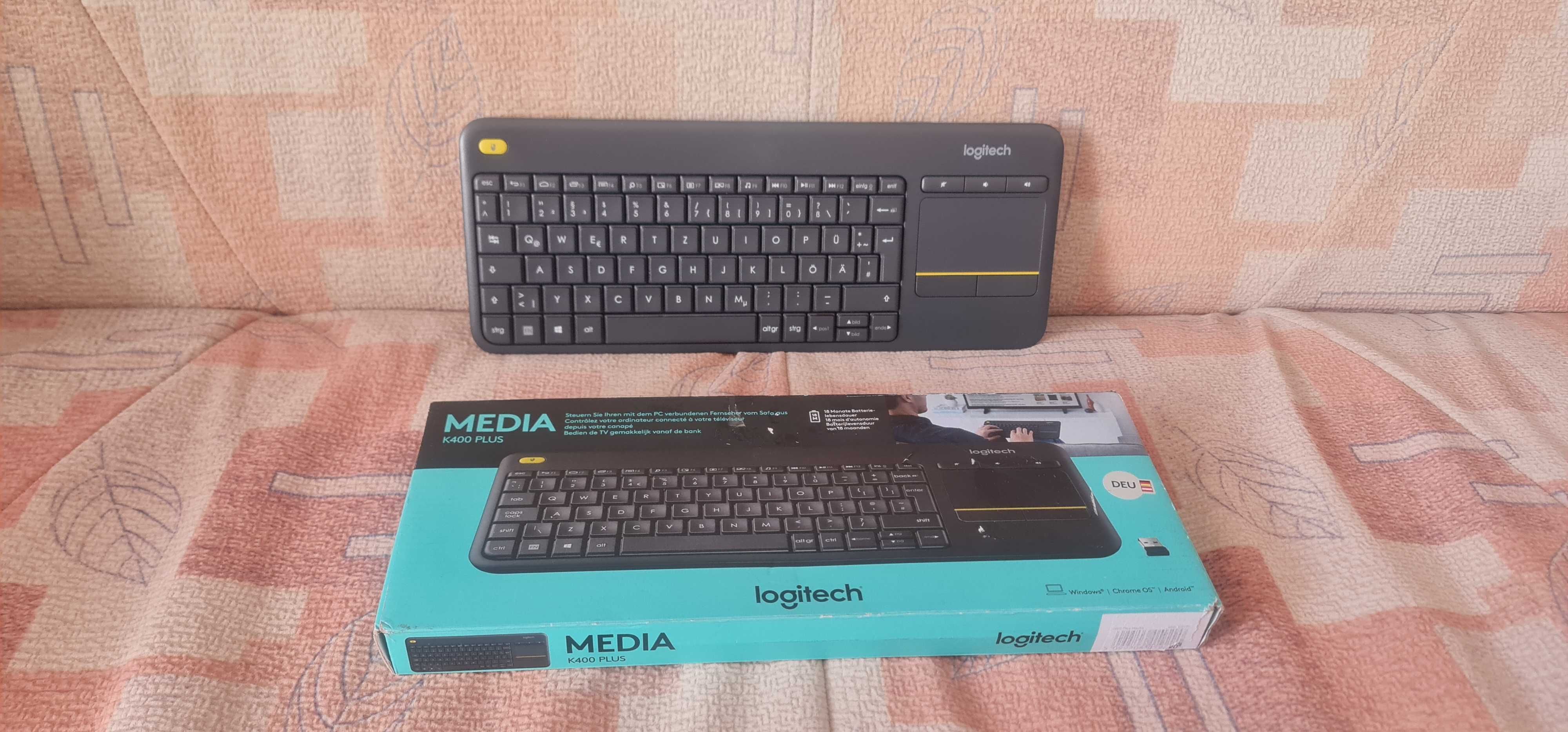 Tastatura Wireless Logitech K400 Plus Dark, Touchpad, PC&MAC