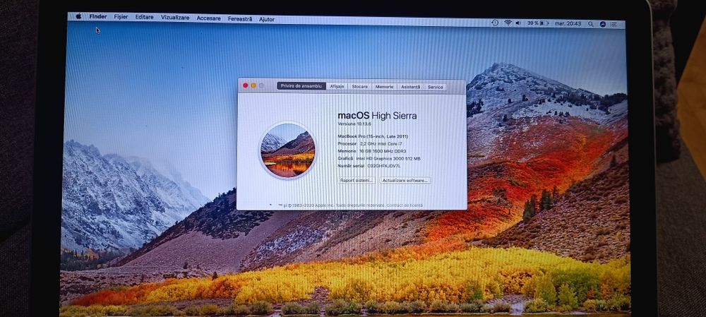 MacBook Pro Late 2011 A1286 SSD 16 GB RAM