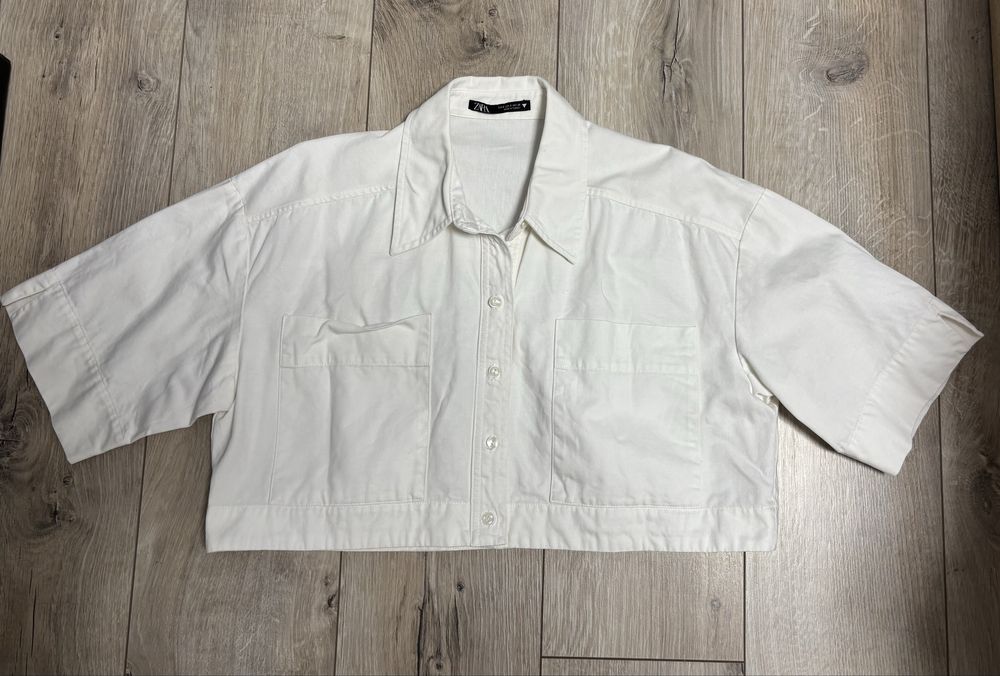 Къса бяла риза ZARA