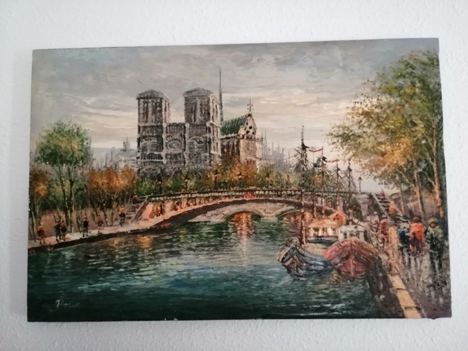 Pictura pe pinza semnat P. MATT