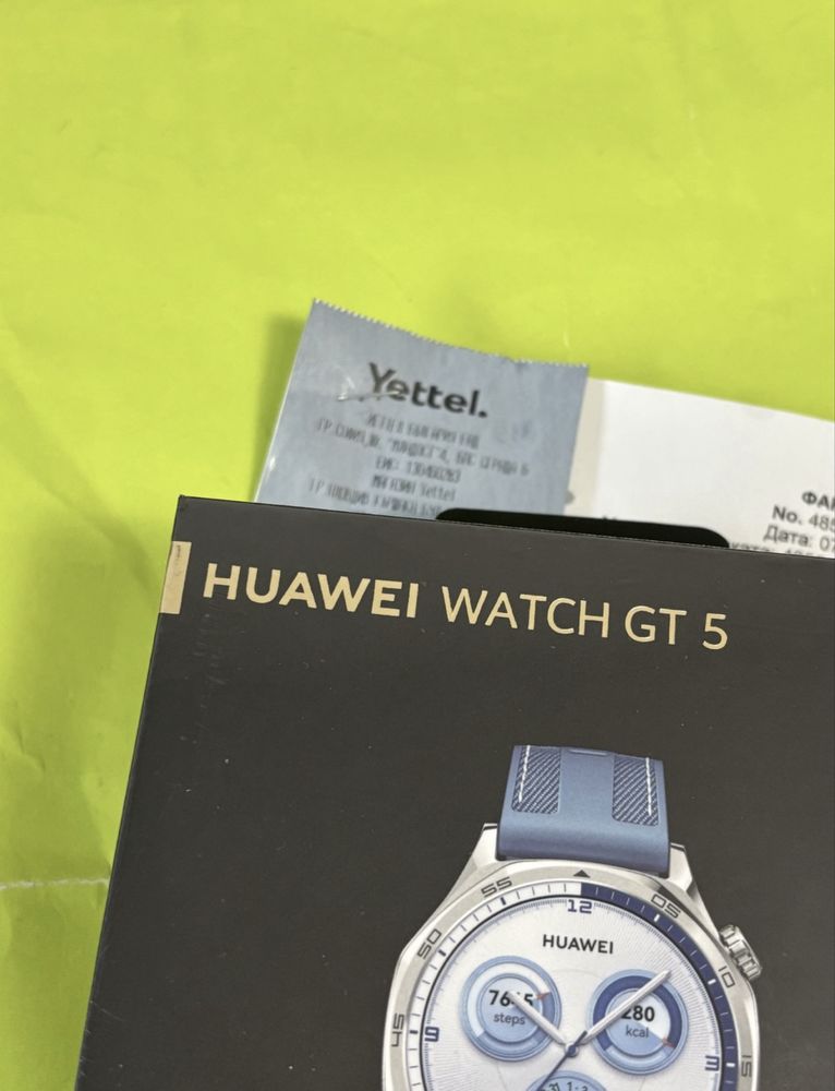 *** ЗАПЕЧАТАН 46mm Huawei Watch GT 5 Yettel Гаранция 2027 г. Blue