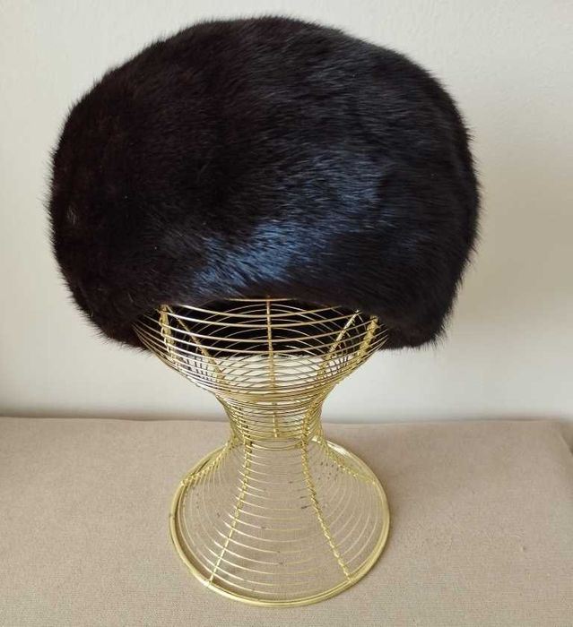 Норковая шапка-берет