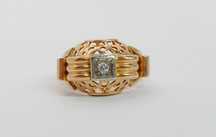 Inel din aur 18K cu diamant natural – mărimea 51, gramaj 4,02 gr