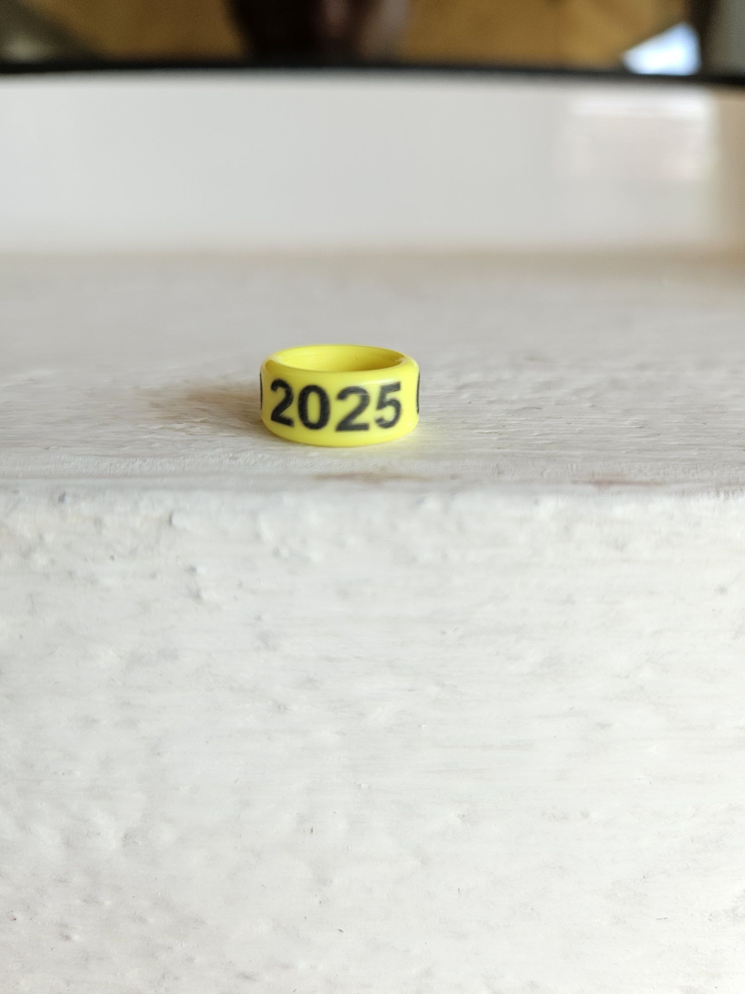Inele porumbei ornament 2025 RO de plastic 7,8,9,10 mm